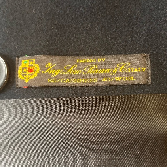 Fleurette coat cashmere blend loro PIANA womens sz 12 navy blue classic luxury - Picture 5 of 16